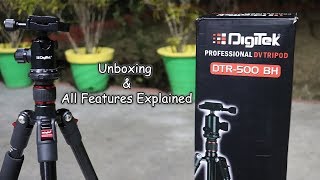 Digitek dtr 500 bh tripod unboxing \u0026 all features explained