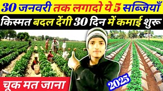 30 जनवरी तक लगादो ये 5 सब्जियां 6 महीनों तक चलेंगी | January me konsi sabji lagaye | Sabji ki kheti|