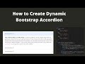 How to Create Dynamic Bootstrap Accordion