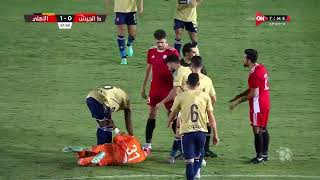 لحظة إصابة مصطفى شوبير فى مباراة طلائع الجيش
