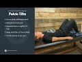 lumbar mobility in hooklying pelvic tilt