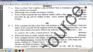 Python Application Programming - Module 4 VTU Question Paper Solving