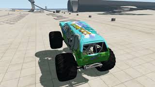 Monster Jam / Truck Madness #1 Crashes, Jumps, Backflips and Racing  - Bigfoot truck BeamNG Drive