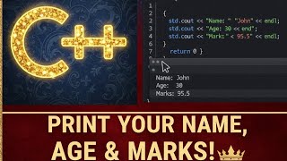 Print name,age and marks🌟🎊||#coding #programmingloop #cplusplus #python#learnprogramming #youtube