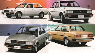 1982.12.＜4代目4th)＞70後期カローラCOROLLAセダンSEDAN２ドア・４ドア角目２灯2T-GカタログTOYOTAトヨタ