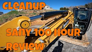 Dig Cleanup and Sany SY35U Mini Excavator 100 Hour Review