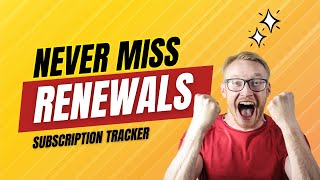 Subscription Tracker Template Excel | Membership Tracking Excel Template