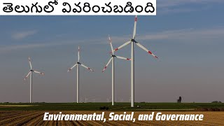 What is meant by Environmental, Social, Governance ?పర్యావరణ, సామాజిక \u0026 పాలన, తెలుగులో వివరించారు