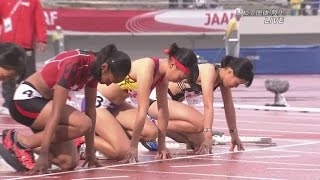 井戸アビゲイル風果(美濃加茂西中) 優勝 女子100m 2016