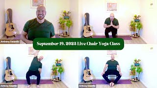 September 19, 2023 Tuesday Morning Live Chair Yoga Class - 30 Minute - Fully Seated Class