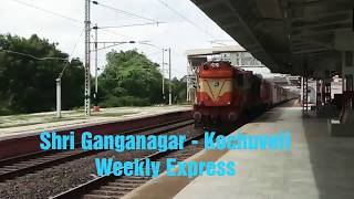 Madly Chugging Shri Ganganagar - Kochuveli Express with Twin Diesel Loco's at Vishvamitri