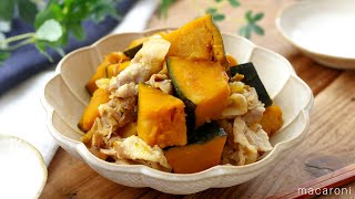 [Simmered pumpkin and pork] Easy with just one pot!