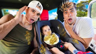 Our Baby THREW UP In The Car!
