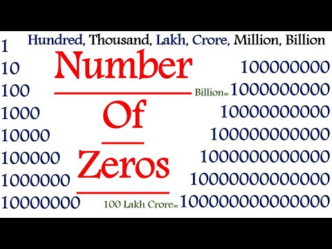 How many zeros does 100 crores have?