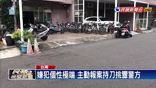 想吃牢飯？ 男子報案後持刀與警對峙－民視新聞