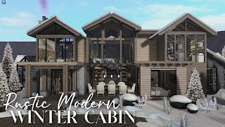 Bloxburg : Rustic Modern Winter Cabin | SPEEDBUILD PART 1