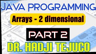 Java Tutorial Series - Array Part 7 (Two dimension array)