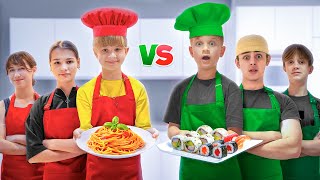 Girls vs. Boys Cooking Challenge