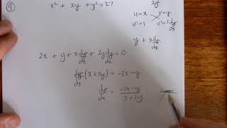 Q9 IMPLICIT DIFFERENTIATION EX2