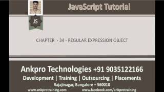 JavaScript for beginners - Chapter 34 - Regular expressions object