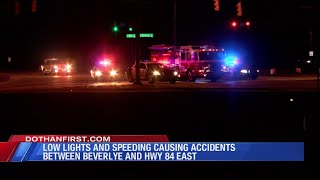 Low lights and excessive speeding the cause of accidents on busy Dothan intersection
