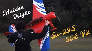 Sebart SU-29S 50E V2 - Tail Heavy Maiden Flight - HD 50fps