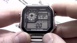 Часы Casio Illuminator AE-1200WHD-1A - Инструкция, как настроить | Watch-Forum.RU