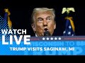 Live: Donald Trump continues swing-state campaign push with visit to Saginaw, MI