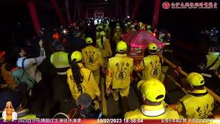 晚上進入西螺大橋前媽祖神轎做了這樣的動作.. 2023  白沙屯媽祖進香..歡迎分享！