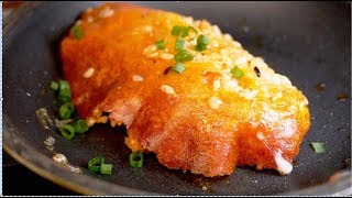 겉은 치즈 누룽지, 속은 치즈가 쭉쭉 늘어나는 치즈밥 (crispy cheese rice)