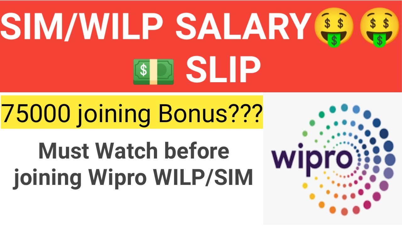 Wipro SIM Salary Slip | Wipro WILP SALARY SLIP | Wipro Step Plus ...