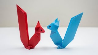 How to make a paper Squirrel? Origami Animal - DIY