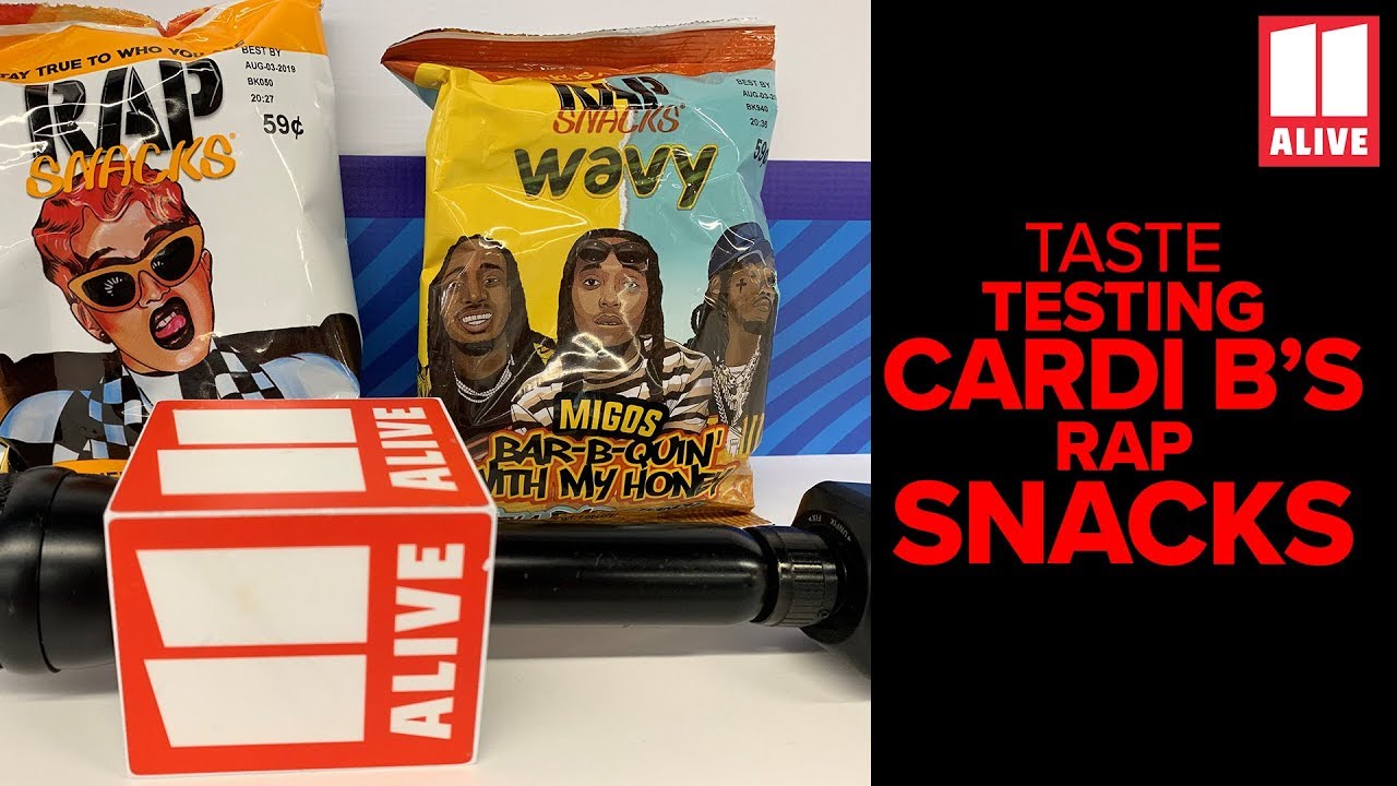 Cardi B's Rap Snacks Taste Test In The 11Alive Newsroom - YouTube