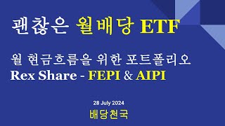 괜찮은 월배당 ETF 시리즈 - FEPI and AIPI, 노후대비 월 현금흐름 포트폴리오