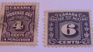 Vintage Canadian Postal Stamps