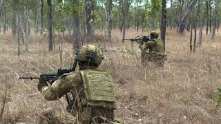 Army's 6RAR conduct a live-fire section attack