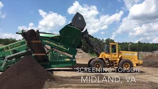 Remington Mulch Company - Screening Topsoil in Midland, VA