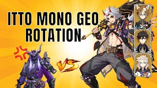 SMOOTHEST ITTO MONO GEO ROTATION YOU WILL EVER SEE! - C0 Itto Gorou Albedo Zhongli