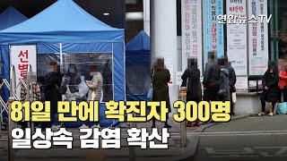 81일 만에 확진자 300명…일상속 감염 확산 / 연합뉴스TV (YonhapnewsTV)