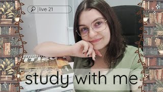 Study with me | real sound + 🌧️ | intense study | study motivation and company | live 21 [2025] 💎