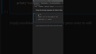 Python Inline IF-ELSE Ternary Operator