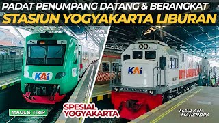 Stasiun Yogyakarta Rame Banget Penumpang Yang Datang \u0026 Berangkat Naik Kereta Api