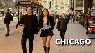 Strolling in Chicago on Friday Walk | November 1, 2024 | 4k Video, City Sounds