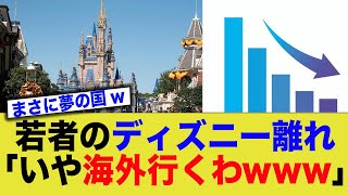 若者のディズニー離れが止まらない「高すぎだろw普通に海外行くわwww」「夢のまた夢の国w」