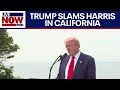 Donald Trump SLAMS Kamala Harris in California, talks illegal immigration and crime