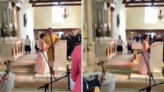 Young Girl Sings For Mum At Her Wedding