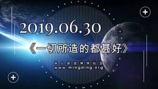 《一切所造的都甚好》- 华人命定神学 主日讲道 20190630