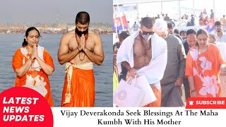 Vijay Deverakonda Seek Blessings At The Maha Kumbh With His Mother