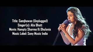Samjhawan Ki - Alia Bhatt Lyrical