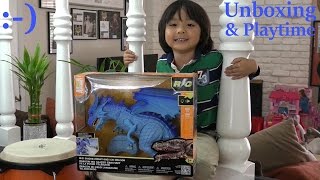 Awesome Dragon and Dinosaur Toys: Unboxing a Smoke-Breathing Blue Ice Dragon